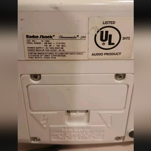 Retro Radio Shack 12-1594 Chronomatic 294 ANALOG 90sAM/FM Radio Alarm Clock - Picture 6 of 6